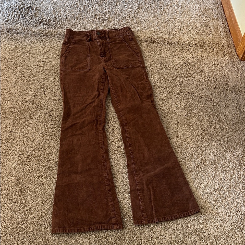 American Eagle  Brown Corduroy flare pants
